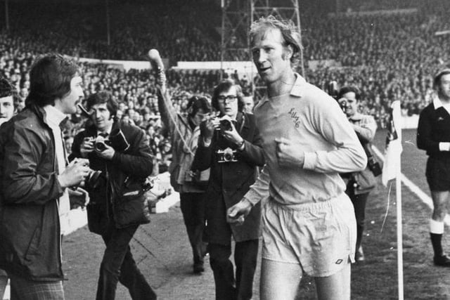 Jack Charlton leaves the Elland Road pitch for the last time in May 1973.