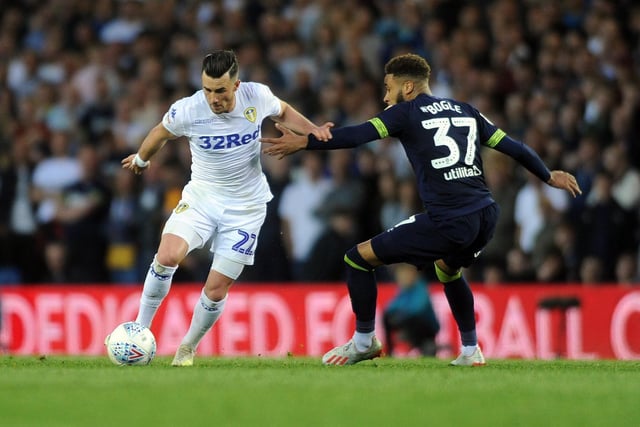 Harrison's first season at Leeds ultimately ended in heartache with defeat to Derby County in the play-offs semi-finals, despite his brilliant assist for Kemar Roofe's goal in the first leg victory at Pride Park. Picture by Tony Johnson.