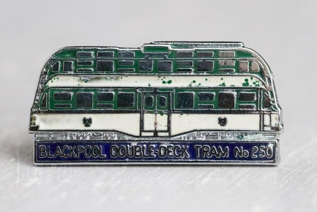 Sold by MeangleanAlchemist. This vintage Blackpool Double Decker Tram No 250 badge is in fantastic vintage condition, bright as ever, on sale for 9.41