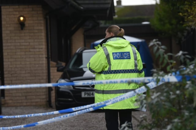 Police cordoned off the detached home in North Houses Lane