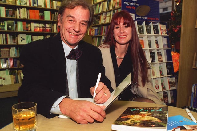 TV cook Keith Floyd was in Leeds to sign copies of his new book at Austicks. He is pictured with wife Tess.