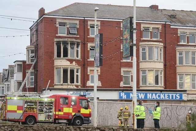 Lancashire Fire tweeted: "We have eight fire engines at the scene of a fire on King Edward Avenue, Bispham."
