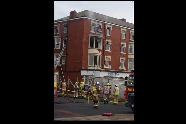 "Firefighters were called to derelict hotel at 14:22 - please avoid the area if you can and close windows and doors if you are affected by the smoke."