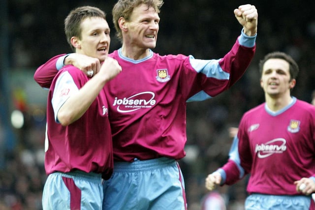 Gavin Williams volleyed West Ham level after good work from Teddy Sheringham.