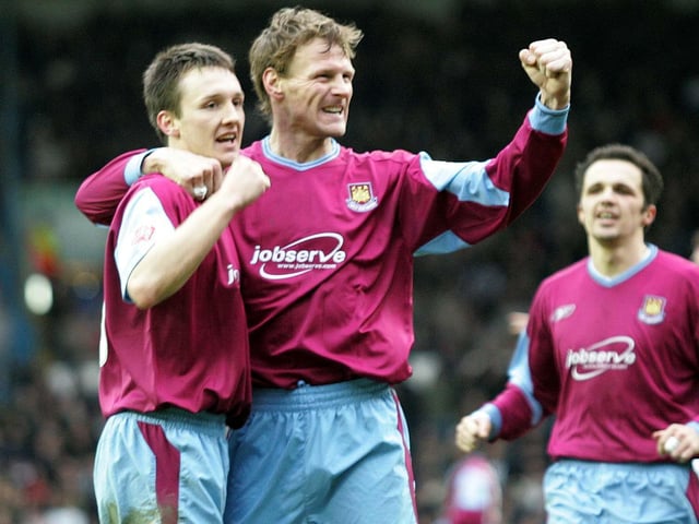 Gavin Williams volleyed West Ham level after good work from Teddy Sheringham.