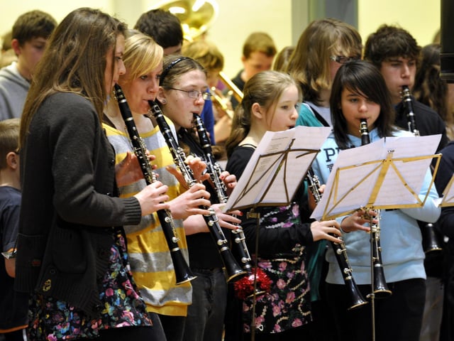 Concentrating on rehearsals for the Scarborough Music Centre’s Gala Concert, at the Spa Grand Hall.
