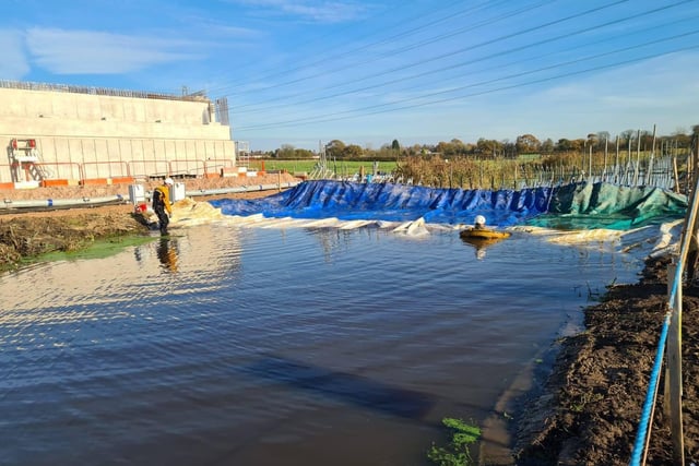 the drainage of the canal could begin (image: Costain)