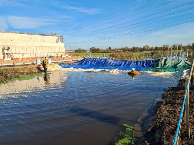 the drainage of the canal could begin (image: Costain)