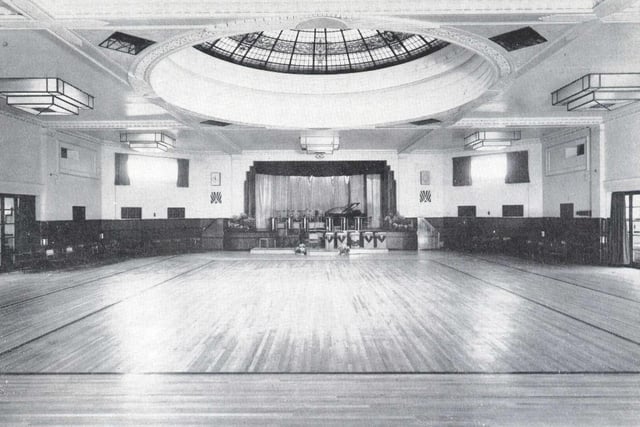 The ballroom at the Marine Hall in the 1950s