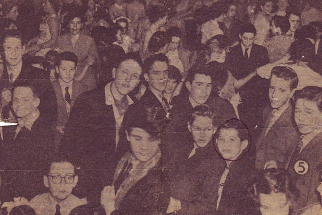 Local people enjoy social time at the Marine Hall Fleetwood during the 1950s