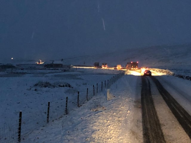 The gritters 'worked a treat', said Mr Beresford, after the roads were made, if not clear, then at least driveable