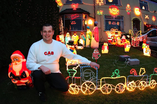 John Durning won a Christmas lights competition with his festive display in December 2007.