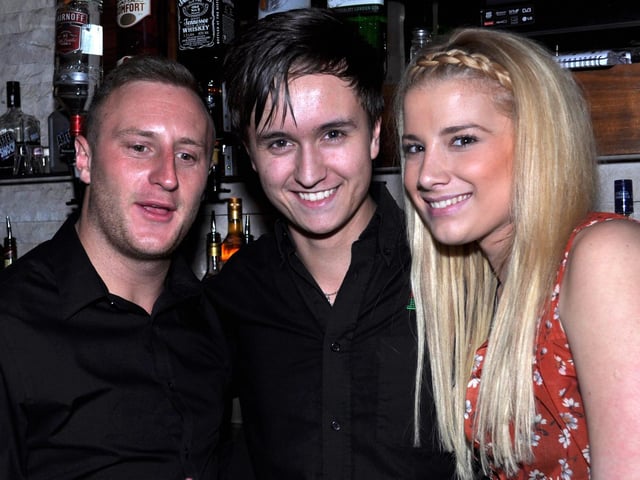 Blue Lounge staff Harry, Elliot and Jess, in 2011.