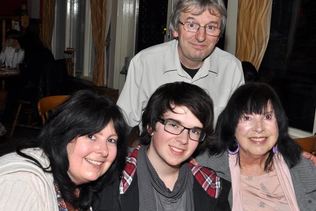 Tracey, Josh, Barbara and Michael in The Crown Tavern, in 2012.