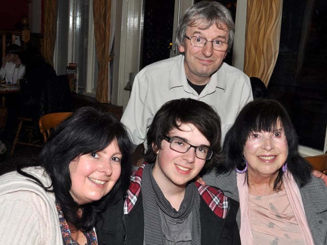 Tracey, Josh, Barbara and Michael in The Crown Tavern, in 2012.