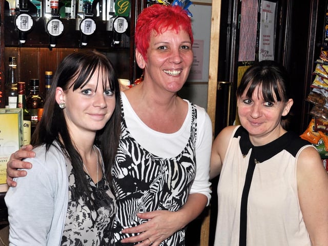 Jenna, Sandy and Denise in The Nelson, in 2012.