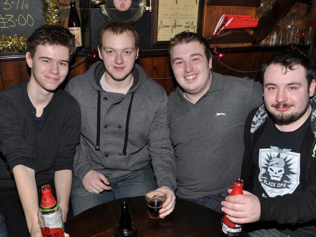 Chris, Ashley, Alistar and Reuben, in 2013.
