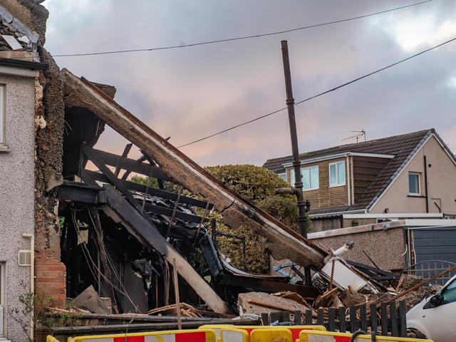 The house was 'totally demolished' by the explosion