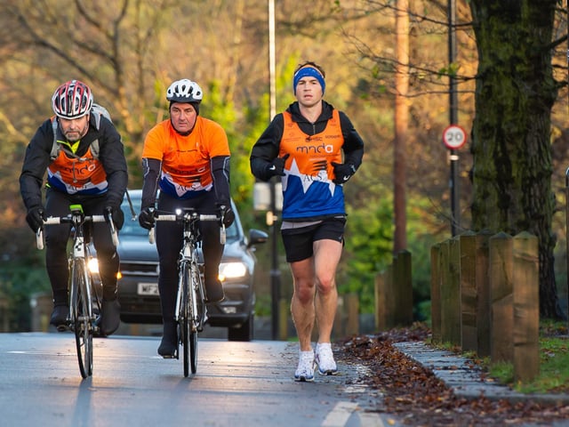 Sinfield's challenge was to run seven marathons in seven days.