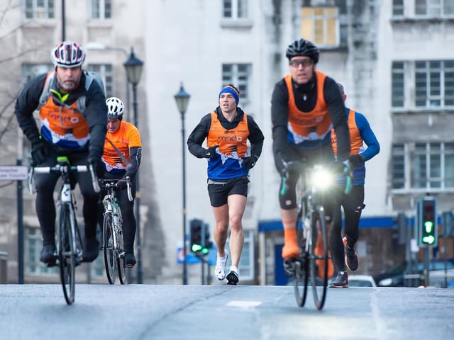 Sinfield also challenged himself to complete each marathon in under four hours.