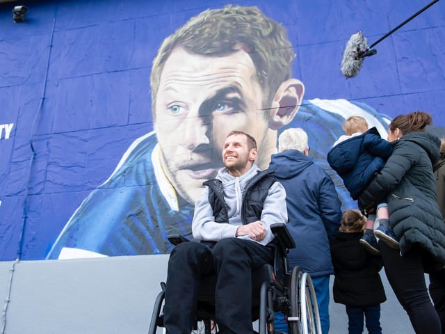 The mural, painted by northern street artist Akse, includes an inspirational quote from Burrow recognising his enormous contribution to the city.