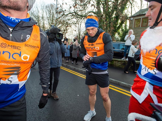 Sinfield hopes the amount of money will make a "huge difference" to people and their families suffering from MND.