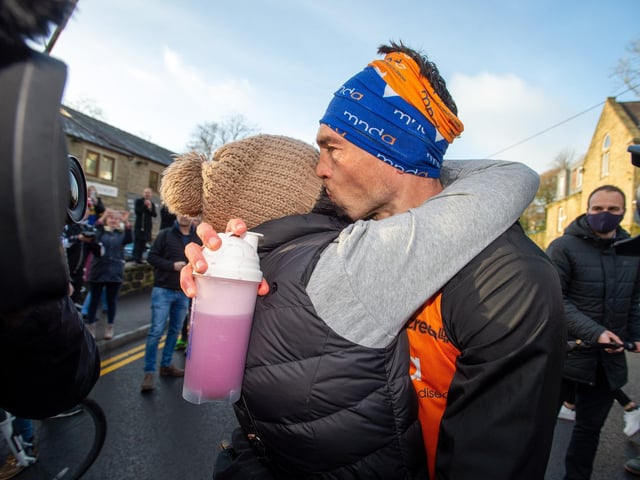 "It has been rough but a brilliant week," said Sinfield. I am massively surprised and blown away by the support. When we set out on Tuesday morning for the first one we were at about £40,000.”