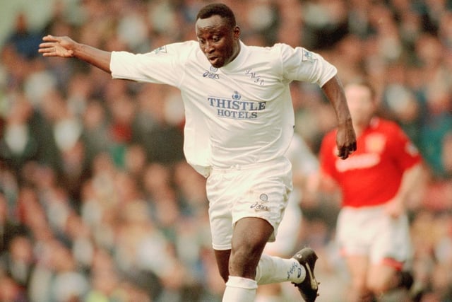 It proved to be a Christmas Eve to remember in 1995 as the Whites beat the Red Devils 3-1 thanks to goals from Brian Deane, Tony Yeboah and a Gary McAllister penalty.