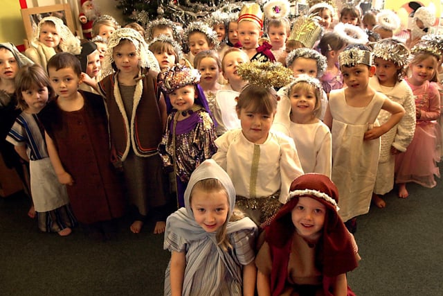 There were a whole host of costumes in the nativity class at Alverthorpe School in 2001.