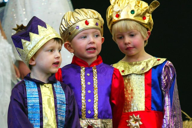 The three wise men looked smart in their matching outfits at Cliff School in December 2006.