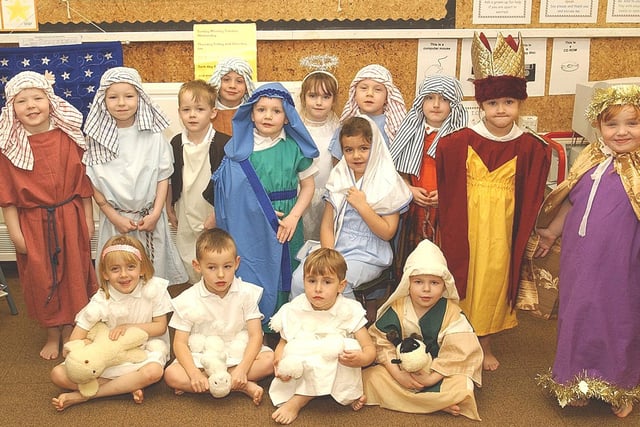 Costumes and props were the order of the day at Crofton Infants' early yearsnativity play in 2006.