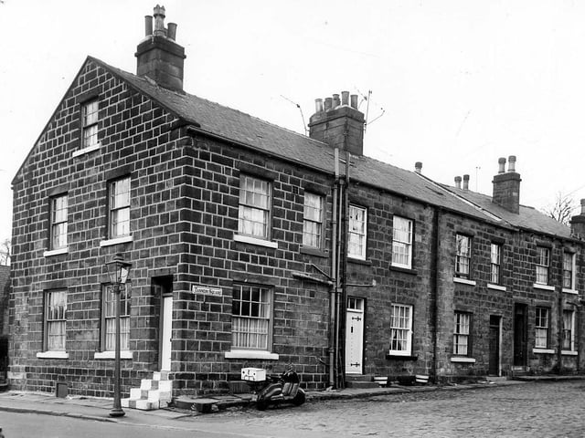 March 1966. Green Road stands to the left of this view and Tannery Square runs to the right.