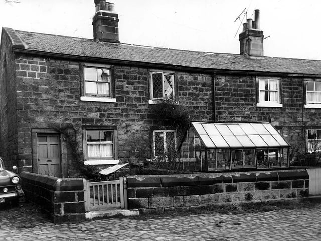 March 1966. Odd and even numbered properties on Tannery Square. This was included in slum clearance plans for the Green Road area.