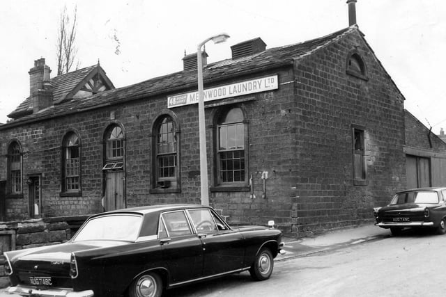 Meanwood Laundry on Church Lane in March 1966. The entrance to the office can be seen on the left. There had been a laundry on this site since the early 1900s.
