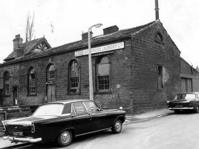 Meanwood Laundry on Church Lane in March 1966. The entrance to the office can be seen on the left. There had been a laundry on this site since the early 1900s.