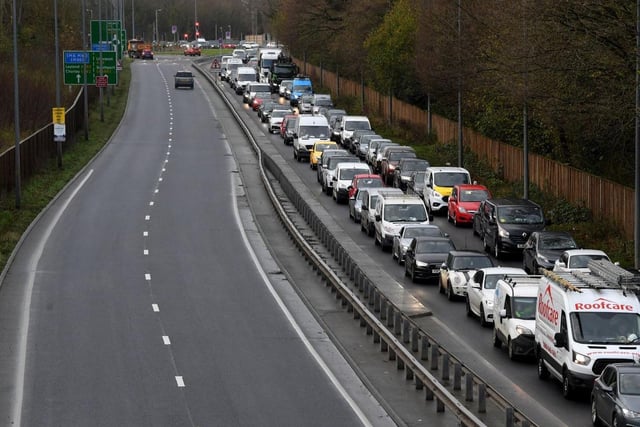 Morning traffic chaos in Penwortham after crash on Guild Way flyover into Preston