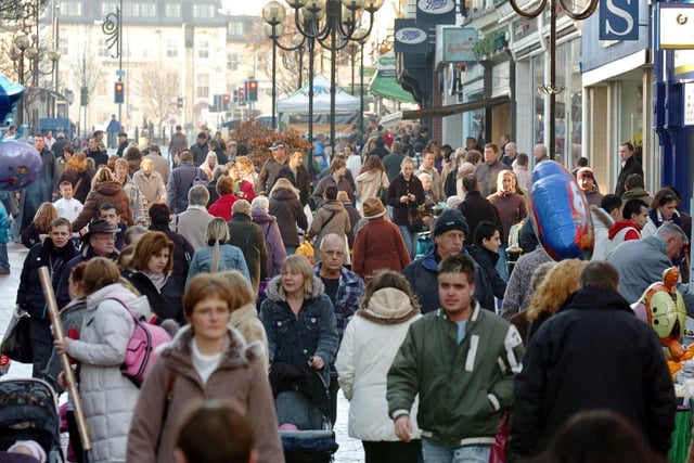 Shoppers in Scarborough’s Westborough on the hunt for festive bargains.