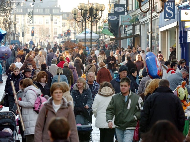 Shoppers in Scarborough’s Westborough on the hunt for festive bargains.
