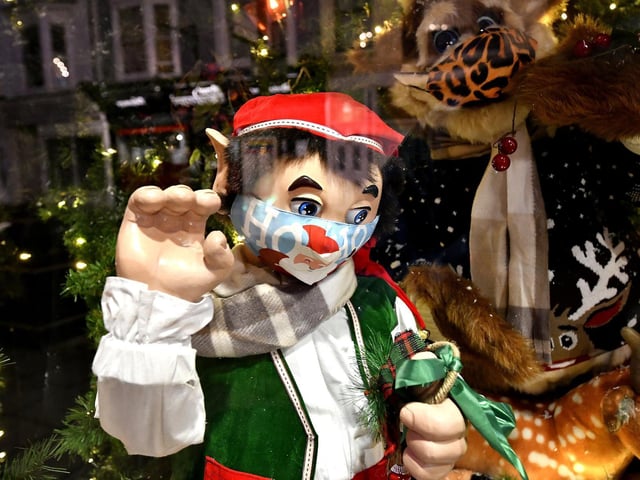 Face masks are at the ready for the elves this year.