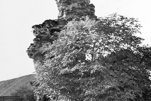 Rothwell Castle, just off of Church Srreet, is the remains of a medival manor complex. The site is part of an active Local Heritage Initiative scheme to investigate its surroundings. Pictured in 1966.