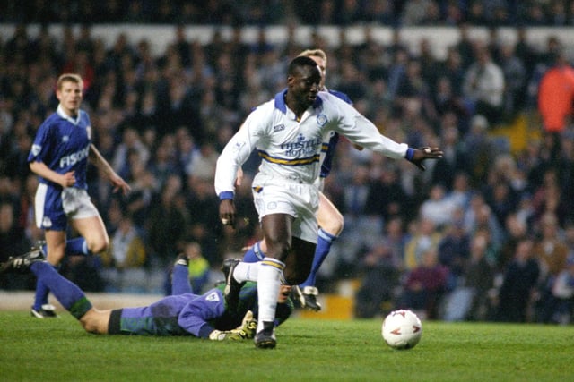 Tony Yeboah scored a hat-trick against Ipswich Town at Elland Road in April 1995.