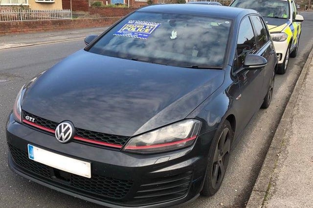 Driver of this Golf GTi tried to evade #HO38 around St Annes but failed. It turned out not to be insured. Driver reported and the car seized sec165