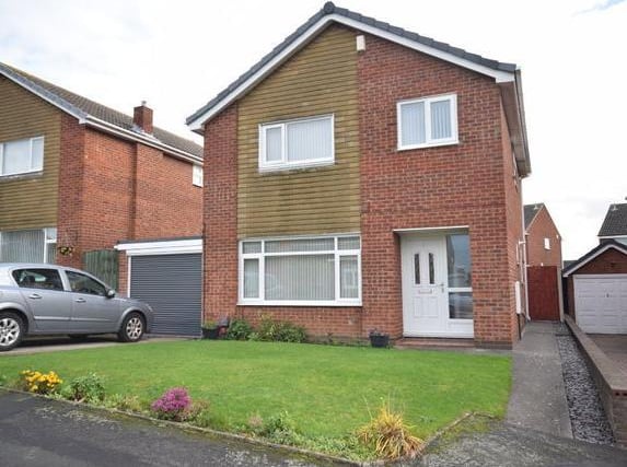This four bedroomed home sits in the Haigh Side Close cul-de-sac. The generous sized house would be an ideal family home with three bathrooms and two reception rooms. It has a front and rear garden with lawn and decking area. It is on the market for £350,000 with Richard Kendall.