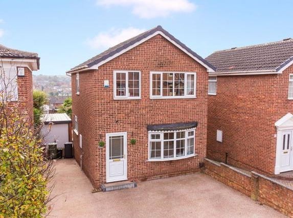 This three bedroom detached home is also on Churfield Road. It has a spacious living room as well as a modern and airy kitchen. Upstairs it has three bedrooms and one bathroom. It is on the market for £274,400 with Emsleys.