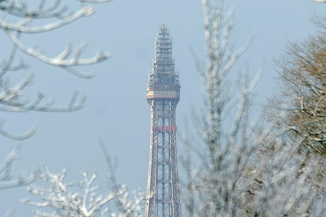 Blackpool Tower in the snow