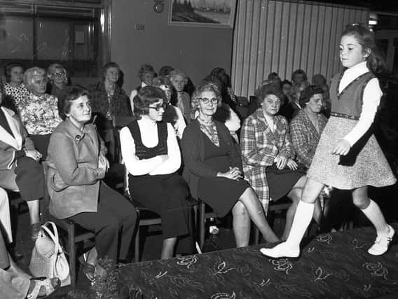 A fashion show in aid of funds for Billinge Hospital in 1974