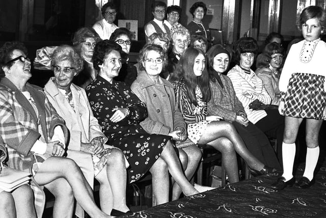 A fashion show in aid of funds for Billinge Hospital in 1974
