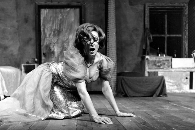 Maxine Audley as Blanche in A Streetcar named Desire in May 1971.