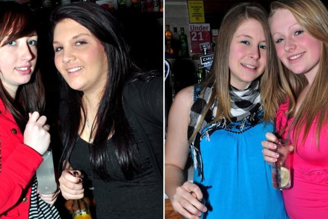 LEFT: Sophie and Lauren, in 2010; RIGHT: Natalie and Stacey, in 2010.