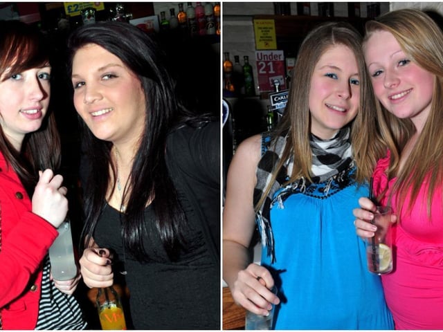 LEFT: Sophie and Lauren, in 2010; RIGHT: Natalie and Stacey, in 2010.